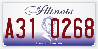 IL license plate A310268
