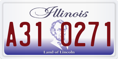 IL license plate A310271