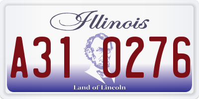 IL license plate A310276
