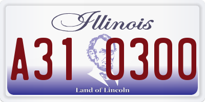 IL license plate A310300