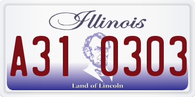 IL license plate A310303