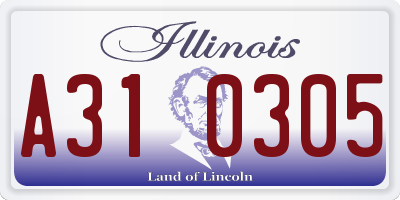 IL license plate A310305