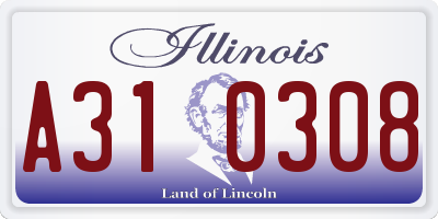 IL license plate A310308