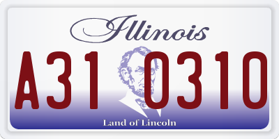 IL license plate A310310