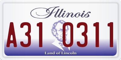 IL license plate A310311