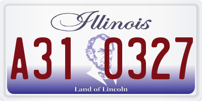 IL license plate A310327