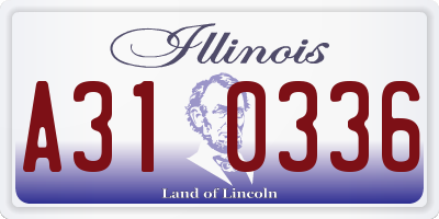 IL license plate A310336