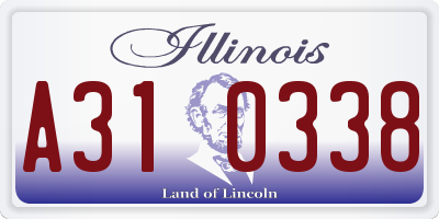 IL license plate A310338
