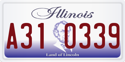 IL license plate A310339