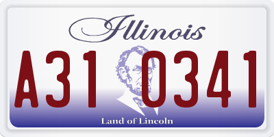 IL license plate A310341