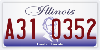 IL license plate A310352