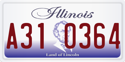 IL license plate A310364