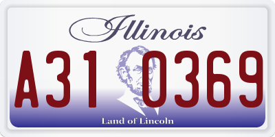 IL license plate A310369