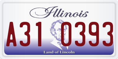 IL license plate A310393
