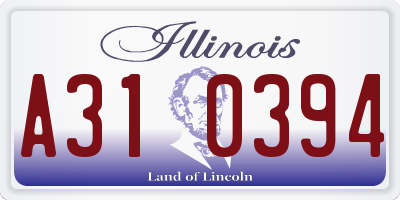 IL license plate A310394