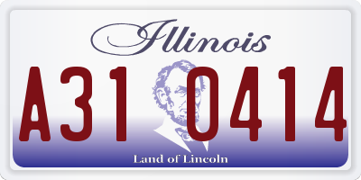 IL license plate A310414