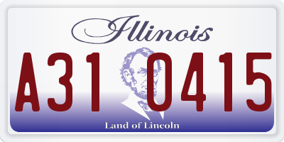 IL license plate A310415
