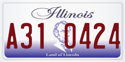 IL license plate A310424