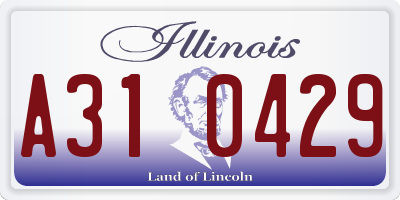 IL license plate A310429