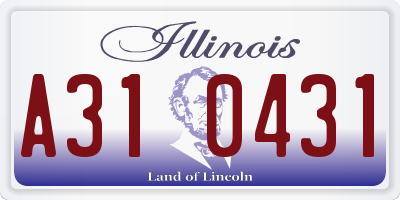 IL license plate A310431