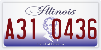 IL license plate A310436