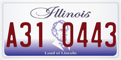 IL license plate A310443