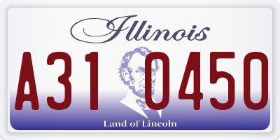 IL license plate A310450