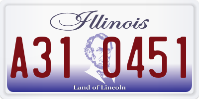 IL license plate A310451