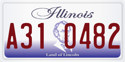 IL license plate A310482