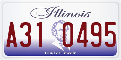 IL license plate A310495