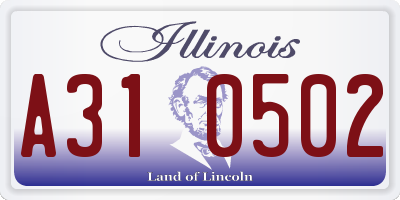 IL license plate A310502