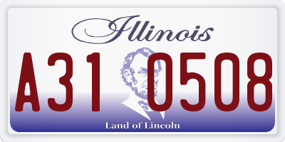 IL license plate A310508