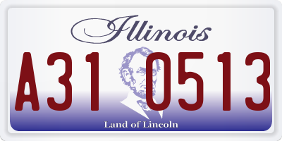 IL license plate A310513