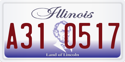 IL license plate A310517