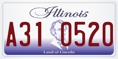 IL license plate A310520