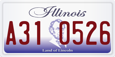 IL license plate A310526