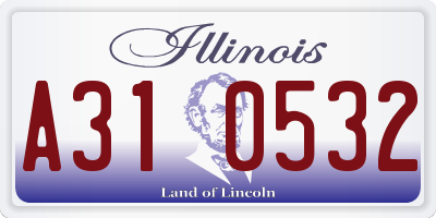 IL license plate A310532