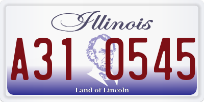 IL license plate A310545