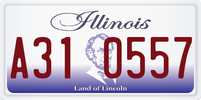 IL license plate A310557