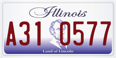 IL license plate A310577