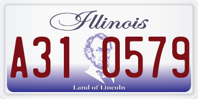 IL license plate A310579