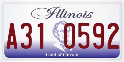 IL license plate A310592