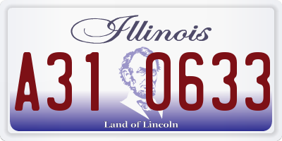 IL license plate A310633