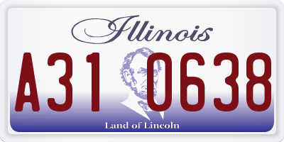 IL license plate A310638