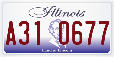 IL license plate A310677
