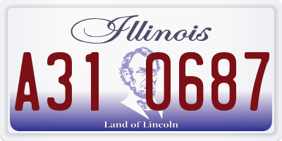 IL license plate A310687