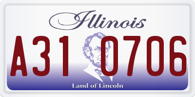 IL license plate A310706