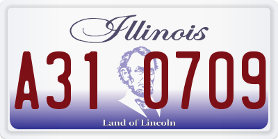 IL license plate A310709