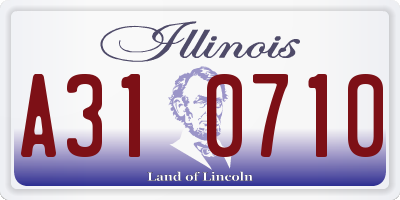 IL license plate A310710