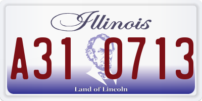 IL license plate A310713